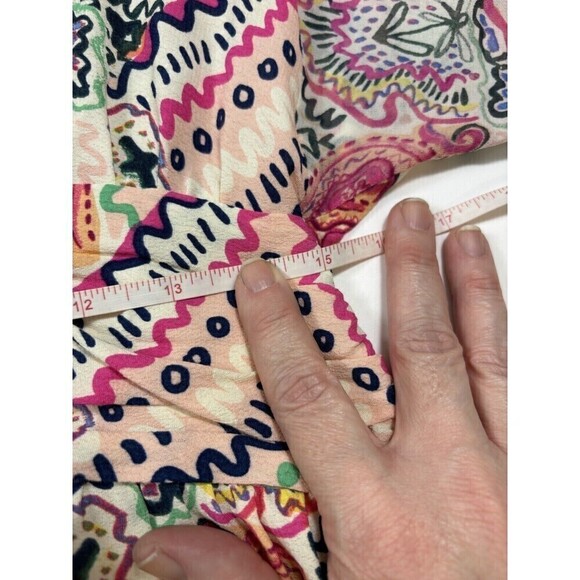 Maeve by Anthropologie Multicolor Siya Kimono Dress Pink Rose Abstract Floral 2 - Picture 5 of 11